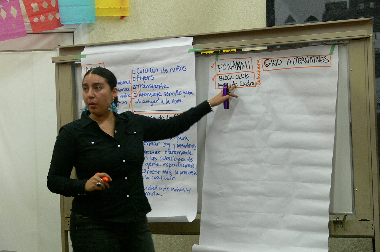 Community meeting for the Oakland Climate Action Coalition in Fruitvale